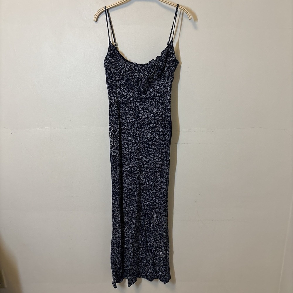 Y2K‎ American Eagle Maxi Dress Blue Floral Cottagecore Fairy Babydoll 4 - Desc